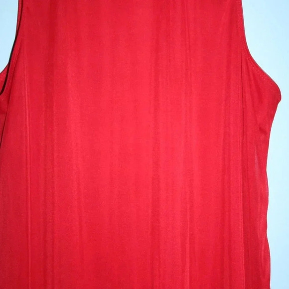 ANNALEE + HOPE Made in the USA Swing Dress Pearl Mock Neck Sleeveless Red XL - Picture 5 of 15